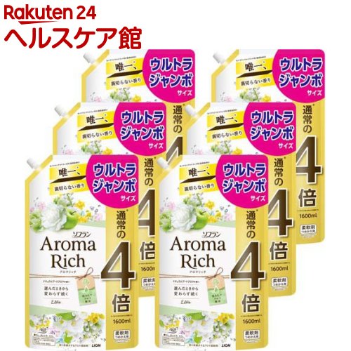 ソフラン アロマリッチ エリー つめかえ用 ウルトラジャンボ(1600ml*6袋セット)