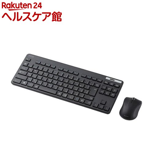 エレコム ワイヤレスキーボード メンブレン コンパクト マウス付 TK-FDM109MBK(1セット)【エレコム(ELECOM)】