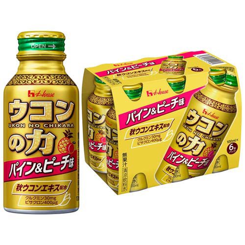 ウコンの力 パイン&ピーチ味(6本入×5セット(1本100ml))【ウコンの力】 2