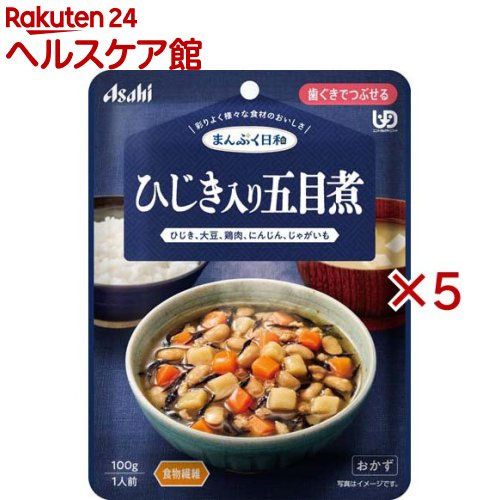 Rakuten - アサヒグループ食品まんぷく日和 ひじき入り五目煮(100g×5セット)【まんぷく日和】