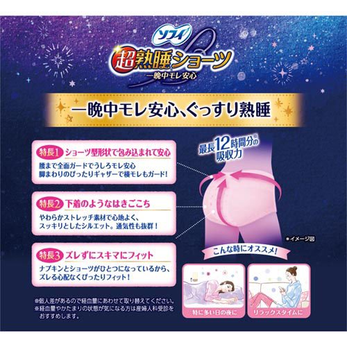 ソフィ 超熟睡 ショーツ 特に多い夜用 M L(5枚入×10個セット)【ソフィ】 2