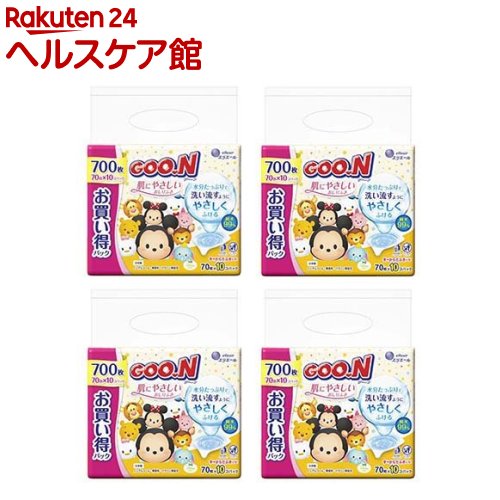 グーン肌にやさしいおしりふき(10個パック入×4セット(1パック70枚))【グーン(GOO.N)】...