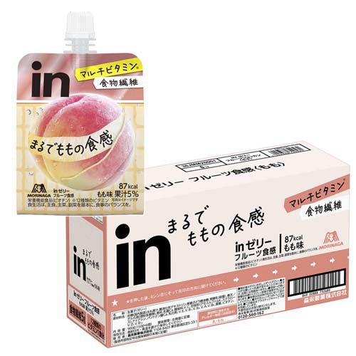 森永製菓 inゼリー フルーツ食感 もも(150g×6個入)【inゼリー】[森永製菓 ゼリー飲...