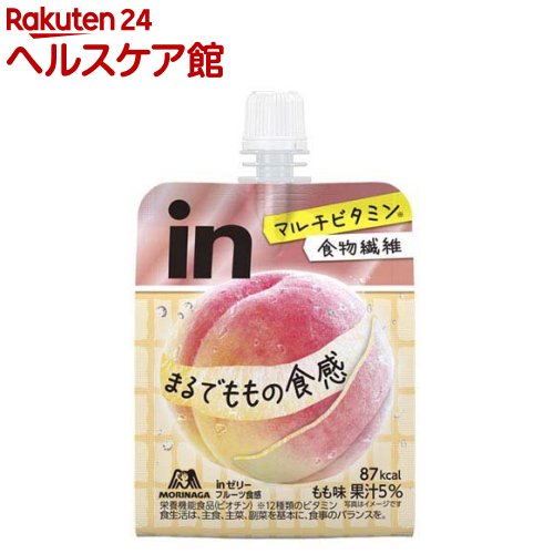 森永製菓 inゼリー フルーツ食感 もも(150g×6個入)【inゼリー】