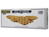 ジュールスデストルーパー バタークリスプ 100g 「ジュールスデストルーパー バタークリスプ 100g」は、1886年創業以来の定番商品で、ベルギー王室御用達のデストルーパー社の無添加バタークッキーです。食品添加物を一切使用せず、素材にこだわった逸品。噛むほどにバターが口中に広がり、パリッとした歯ざわりとまろやかな風味が絶妙です。<br />
