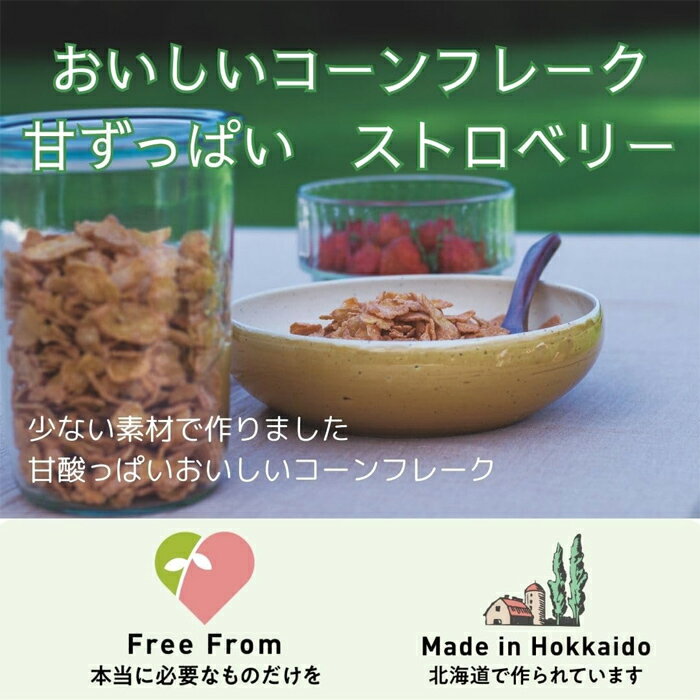 日食 Feel & Green おいしいコーンフレーク 甘ずっぱい ストロベリー 140g x40個(いちご果汁 てんさい糖)
