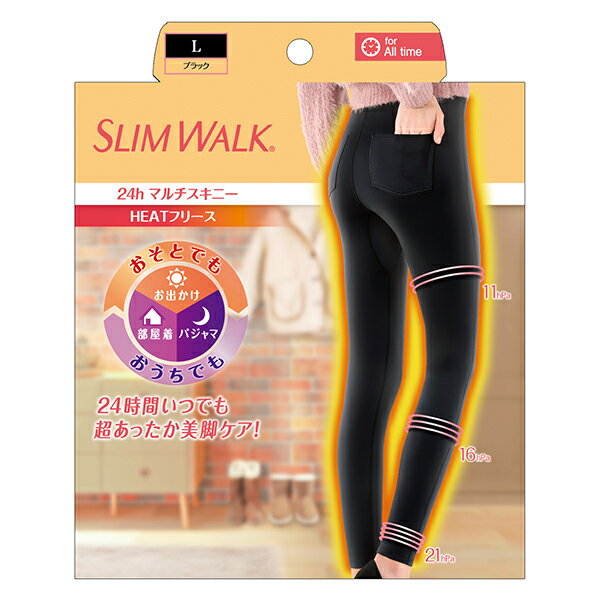 ピップ PIP SLIM WALK スリムウォーク 24h マルチスキニー HEATフリース Lサイズ