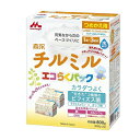 品名・名称 種類別：調製粉乳 原材料 乳糖、でんぷん分解物、調整脂肪(パーム油、パーム核油、大豆油、カノーラ油)、ホエイパウダー、カゼイン、脱脂粉乳、乳清たんぱく質、バターミルクパウダー、乳糖分解液(ラクチュロース)、ガラクトオリゴ糖液糖、精製魚油、ラフィノース、カゼイン消化物、ビフィズス菌末／炭酸カルシウム、塩化マグネシウム、リン酸三カルシウム、リン酸三カリウム、レシチン、クエン酸三ナトリウム、塩化カルシウム、炭酸カリウム、リン酸水素二カリウム、ビタミンC、ラクトフェリン、塩化カリウム、ピロリン酸第二鉄、クエン酸、ニコチン酸アミド、ビタミンE、パントテン酸カルシウム、シチジル酸ナトリウム、イノシン酸ナトリウム、グアニル酸ナトリウム、ウリジル酸ナトリウム、ビタミンA、ビタミンB6、5’-アデニル酸、ビタミンB1、ビタミンB2、葉酸、β-カロテン、ビタミンD3、ビタミンB12 栄養成分 製品100g当たり 熱量：460kcal、たんぱく質：14.0g、脂質：18.0g、炭水化物：61.0g、食塩相当量：0.58g、ビタミンA：500μg、ビタミンB1：0.7mg、ビタミンB2：0.8mg、ビタミンB6：0.75mg、ビタミンB12：1.4μg、ビタミンC：60mg、ビタミンD：4.7μg、ビタミンE：5.4mg、ビタミンK：27μg、ナイアシン：6.2mg、パントテン酸：5mg、葉酸：130μg、カリウム：720mg、カルシウム：720mg、鉄：8.5mg、マグネシウム：90mg、リン：380mg ラクトフェリン：55mg、リノール酸：2.5g、α-リノレン酸：0.4g、ドコサヘキサエン酸(DHA)：75mg、リン脂質：300mg、スフィンゴミエリン：46mg、ラクチュロース：400mg、ラフィノース：300mg、ガラクトオリゴ糖：300mg、β-カロテン：42μg、ヌクレオチド：6mg、塩素：540mg、灰分：4.0g、水分：3.0g アレルギー物質 (27品目中) 乳成分、大豆 保存方法 ・直射日光を避け、乾燥した涼しい清潔な場所に保管して下さい。 注意事項 ・直射日光を避け室温で保存してください。 ・「森永チルミル」エコらくパックは専用ケースに袋ごと入れ替えてご使用下さい。専用ケースや缶に粉ミルクだけを詰め替えることはおやめください。 ・専用ケースは入れ替え前に洗って乾かし衛生的に使用して下さい。 ・専用ケースへの入れ替え後は、湿気、虫、ほこり、髪の毛などが入らないようにフタをきちんとしめてください。 ・専用スプーンを使用した後は洗って乾かし、専用ケースに入れずに衛生的に保管して下さい。 ・ミルクに湿気や水滴が入ると固まることがありますので、よく乾いたスプーンを使用して下さい。 ・専用ケースへの入れ替え後は湿気を避け、乾燥した涼しい清潔な場所に保管し、冷蔵庫には入れないでください。 ・専用ケースへ入れ替え後はなるべく早く(1カ月以内)使い切るようにしてください。 製造元 森永乳業(株) 〒108-8384 東京都港区芝5-33-1 0120- 369-744 受付時間 9:00〜17:00 （年末年始を除く） 検索用文言 森永乳業 チルミル エコらくパック 詰替え 400g×2袋(粉ミルク) 広告文責 株式会社ケンコーエクスプレス TEL:03-6411-5513元気なからだのべーすづくりに ●満1歳頃からの乳幼児に大切な栄養をバランスよく配合したフォローアップミルクです。 ●牛乳や離乳食では不足しがちな鉄分などの栄養を補えます。 ●初乳に含まれるラクトフェリンが、赤ちゃんをしっかり守ります。 ●母乳に含まれるDHA、スフィンゴミエリンを含んでいます。 ●3種類のオリゴ糖が、母乳育ちに近いうんちを手助けします。 ●溶けが良く、赤ちゃんを待たせることなく、ササッと作れます。 ●1歳〜3歳頃(満9カ月頃からでもご使用いただけます。)