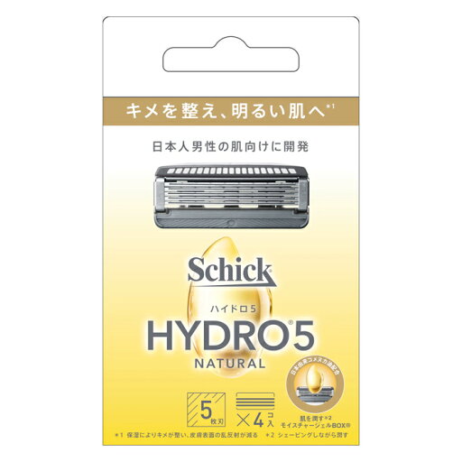 Schick シック ハイドロ5 ナチュラル 替刃(4個入)(剃刀 かみそり 髭剃り ひげそり) Schick シック ハイドロ5 ナチュラル 替刃(4個入)(剃刀 かみそり 髭剃り ひげそり)