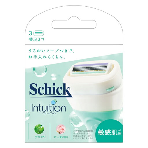 Schick シック イントゥイション 敏感肌用 替刃(3個入)(女性用 顔そり 剃刀 かみそり 髭剃り ひげそり) Schick シック イントゥイション 敏感肌用 替刃(3個入)(女性用 顔そり 剃刀 かみそり 髭剃り ひげそり)