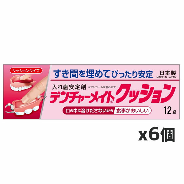 【ゆうパケット配送対象】共和 デンチャーメイトクッション 12g クッションタイプx6個(入れ歯安定剤 入..