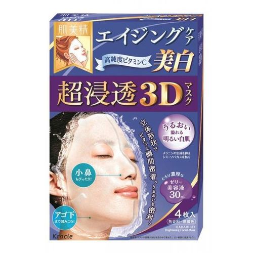 クラシエ フェイスマスク・フェイスパック クラシエ 肌美精 超浸透3Dマスク エイジングケア 美白 4枚入