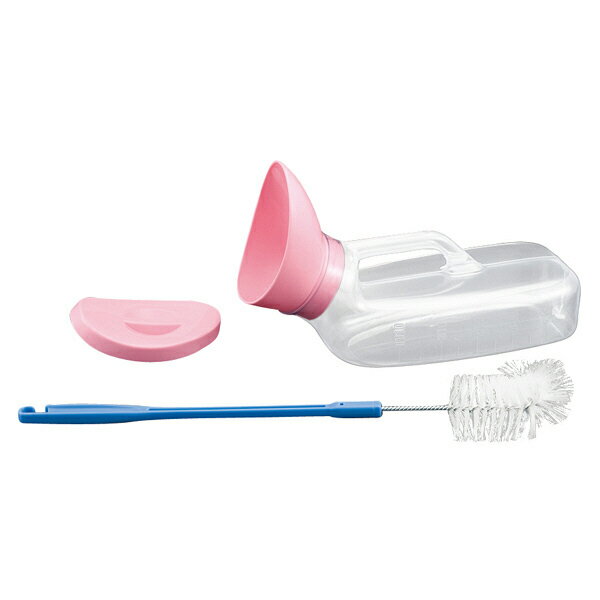 アサイ 透明尿器 女性用 ブラシ付(採尿器 介護用品 排泄介助用品 在宅介護 ケア用品)