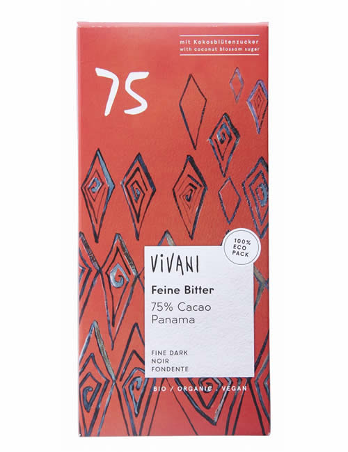 Vivani オーガニック ダークチョコレート 75％ 80g （バレンタイン チョコレート チョコ ...