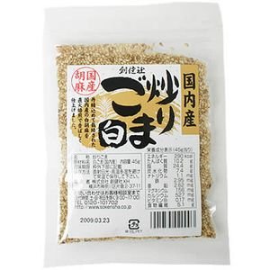 創健社 国内産 炒りごま 白 45g【創健社 食品 自然食品 創健社 食品 美容 ヘルシー食材 創健社 食品】