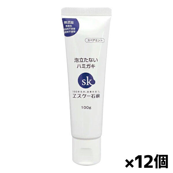 ヱスケー石鹸 泡立たないハミガキ 100g スペアミント味(無添加（無着色、防腐剤不...
