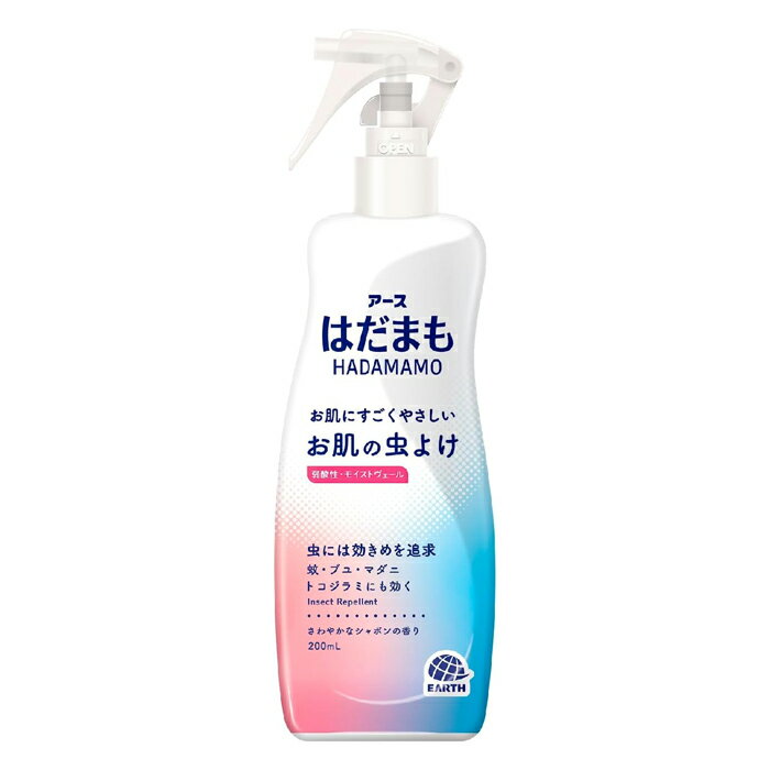 アース製薬 はだまもミスト 虫よけスプレー シャボンの香り 200ml(虫除け 蚊除け 肌にやさしい 弱酸性)