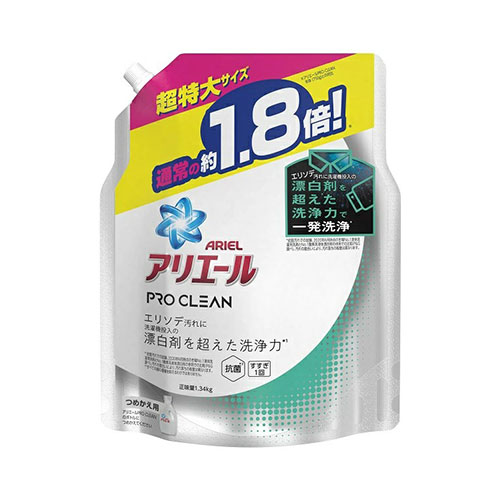 P G アリエール プロクリーン 洗濯洗剤 液体 詰め替え 1340g