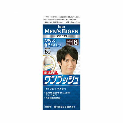 メンズビゲン ワンプッシュ ダークブラウン 6(40g+40g)白髪染め