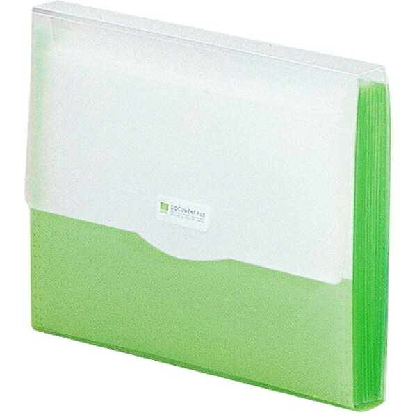 [LIHIT LAB]リクエスト ドキュメントファイル A4 12仕切 黄緑[G5610-6 イエローグリーン]