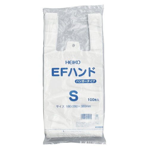 [シモジマ] レジ袋 EFハンドS 乳白 100枚入 6645912