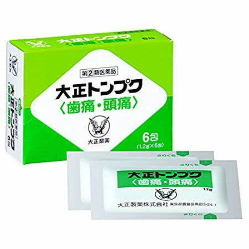 ※お買い上げいただける個数は1個までです※ 内容量 6包 使用上の注意 ★してはいけないこと （守らないと現在の症状が悪化したり，副作用・事故が起こりやすくなります） 1．次の人は服用しないでください 　（1）本剤又は本剤の成分によりアレルギー症状を起こしたことがある人。 　（2）本剤又は他の解熱鎮痛薬，かぜ薬を服用してぜんそくを起こしたことがある人。 2．本剤を服用している間は，次のいずれの医薬品も服用しないでください 　他の解熱鎮痛薬，かぜ薬，鎮静薬，乗物酔い薬 3．服用後，乗物又は機械類の運転操作をしないでください 　（眠気等があらわれることがあります） 4．服用前後は飲酒しないでください 5．長期連用しないでください ★相談すること 1．次の人は服用前に医師，歯科医師，薬剤師又は登録販売者に相談してください 　（1）医師又は歯科医師の治療を受けている人。 　（2）妊婦又は妊娠していると思われる人。 　（3）水痘（水ぼうそう）若しくはインフルエンザにかかっている又はその疑いのある乳・幼・小児（15歳未満）。 　（4）高齢者。 　（5）薬などによりアレルギー症状を起こしたことがある人。 　（6）次の診断を受けた人。 　　心臓病，腎臓病，肝臓病，胃・十二指腸潰瘍 2．服用後，次の症状があらわれた場合は副作用の可能性があるので，直ちに服用を中止し，この説明書を持って医師，薬剤師又は登録販売者に相談してください [症状の名称：症状] 薬剤性過敏症症候群：皮膚が広い範囲で赤くなる、全身性の発疹、発熱、体がだるい、リンパ節（首、わきの下、股の付け根等）のはれ等があらわれる。 ［関係部位：症状］ 皮膚：発疹・発赤，かゆみ 消化器：吐き気・嘔吐，食欲不振 精神神経系：めまい その他：過度の体温低下 まれに次の重篤な症状が起こることがあります。その場合は直ちに医師の診療を受けてください。 ［症状の名称：症状］ ショック（アナフィラキシー）：服用後すぐに，皮膚のかゆみ，じんましん，声のかすれ，くしゃみ，のどのかゆみ，息苦しさ，動悸，意識の混濁等があらわれる。 皮膚粘膜眼症候群（スティーブンス・ジョンソン症候群）：高熱，目の充血，目やに，唇のただれ，のどの痛み，皮膚の広範囲の発疹・発赤，赤くなった皮膚上に小さなブツブツ（小膿疱）が出る，全身がだるい，食欲がない等が持続したり，急激に悪化する。 中毒性表皮壊死融解症：高熱，目の充血，目やに，唇のただれ，のどの痛み，皮膚の広範囲の発疹・発赤，赤くなった皮膚上に小さなブツブツ（小膿疱）が出る，全身がだるい，食欲がない等が持続したり，急激に悪化する。 急性汎発性発疹性膿疱症：高熱，目の充血，目やに，唇のただれ，のどの痛み，皮膚の広範囲の発疹・発赤，赤くなった皮膚上に小さなブツブツ（小膿疱）が出る，全身がだるい，食欲がない等が持続したり，急激に悪化する。 肝機能障害：発熱，かゆみ，発疹，黄疸（皮膚や白目が黄色くなる），褐色尿，全身のだるさ，食欲不振等があらわれる。 腎障害：発熱，発疹，尿量の減少，全身のむくみ，全身のだるさ，関節痛（節々が痛む），下痢等があらわれる。 間質性肺炎：階段を上ったり，少し無理をしたりすると息切れがする・息苦しくなる，空せき，発熱等がみられ，これらが急にあらわれたり，持続したりする。 ぜんそく：息をするときゼーゼー，ヒューヒューと鳴る，息苦しい等があらわれる。 3．服用後，次の症状があらわれることがあるので，このような症状の持続又は増強が見られた場合には，服用を中止し，この説明書を持って医師，薬剤師又は登録販売者に相談してください 眠気 4．5 ? 6 回服用しても症状がよくならない場合は服用を中止し，この説明書を持って医師，歯科医師，薬剤師又は登録販売者に相談してください 効能・効果 歯痛・抜歯後の疼痛・頭痛・咽喉痛・腰痛・肩こり痛・筋肉痛・関節痛・神経痛・月経痛（生理痛）・耳痛・打撲痛・骨折痛・ねんざ痛・外傷痛の鎮痛 悪寒・発熱時の解熱 用法・用量 次の量をなるべく空腹時を避けて水又はぬるま湯で服用してください。服用間隔は6時間以上おいてください。 ［年令：1回量：服用回数］ 15才以上：1包：1日2回まで 11?14才：2／3包：1日2回まで 8?10才：1／2包：1日2回まで 5?7才：1／3包：1日2回まで 3?4才：1／4包：1日2回まで 3才未満：服用しないこと 用法関連注意 （1）定められた用法・用量を厳守してください。 （2）小児に服用させる場合には，保護者の指導監督のもとに服用させてください。 成分・分量 1包(1.2g)中　成分 分量 アセトアミノフェン 300mg エテンザミド 350mg ブロモバレリル尿素 200mg 無水カフェイン 50mg 添加物 セルロース，乳糖，メタケイ酸アルミン酸Mg，ヒドロキシプロピルセルロース，l-メントール 保管上の注意 （1）直射日光の当たらない湿気の少ない涼しい所に保管してください。 （2）小児の手の届かない所に保管してください。 （3）他の容器に入れ替えないでください。（誤用の原因になったり品質が変わることがあります） （4）1包を分割した残りを服用する場合には，袋の口を折り返して保管し，2日以内に服用してください。 （5）使用期限を過ぎた製品は服用しないでください。 お問い合わせ先 大正製薬株式会社 〒170-8633 東京都豊島区高田3丁目24番1号 「お客様119番室」 電話番号：03-3985-1800 受付時間：8:30?21:00(土、日、祝日を除く) 製造元 大正製薬株式会社 〒170-8633 東京都豊島区高田3丁目24番1号 リスク区分 第(2)類医薬品 製造元 大正製薬 検索用文言 【第(2)類医薬品】大正製薬 大正トンプク 6包【SM】 広告文責 株式会社ケンコーエクスプレス 薬剤師:岩崎喜代美 TEL:03-6411-5513 使用期限：出荷時120日以上医薬品販売に関する記載事項我慢できない歯の痛み、頭痛に。 ●頭痛・歯痛・生理痛等の痛みをすばやくしずめます。 ●解熱鎮痛成分には、痛みの中枢に作用するアセトアミノフェンとエテンザミド、鎮静成分にはブロムワレリル尿素を配合。 ●歯痛・頭痛をはじめ、不意の発熱に対しても優れた効きめをあらわす非ピリン系の鎮痛解熱剤です。 【ご注意】 こちらは指定第2類医薬品です。 必ず使用上の注意（してはいけないこと・相談すること）をご確認ください。 不明点がある場合は薬剤師または登録販売者にご相談ください。 ※「濫用等の恐れのある成分が配合された医薬品」に該当しますので、 お一人様1点までの販売とさせて頂いております。