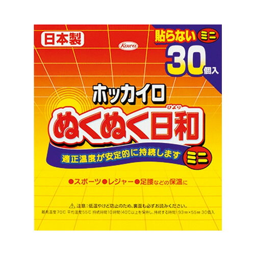 興和 ホッカイロ ぬくぬく日和 貼らないミニ 30個入り