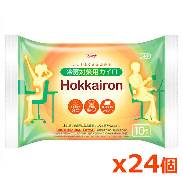 興和 ホッカイロ Hokkairon ホッカイロン 冷房対策用 貼るカイロ レギュラー 10個入りx 24個(エアコン対策 冷え 夏カイロ)