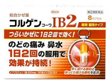 【ゆうパケット配送対象】【第(2)類医薬品】興和 コルゲンコーワIB2 8カプセル（風邪薬）【SM】(ポスト..