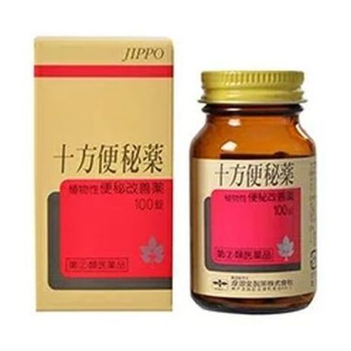 リスク区分 指定第二類医薬品 原産国 日本 効能・効果 ・便秘 ・便秘に伴う次の症状の緩和：頭重、のぼせ、肌あれ、吹出物、食欲不振(食欲減退)、腹部膨満、腸内異常醗酵、痔 用法・用量 ・次の量を、就寝前（又は空腹時）に、水又はお湯で服用してください。 ・ただし、初回は最小量を用い、便通の具合や状態をみながら、少しずつ増量又は減量してください。 ※年齢：1回量：1日服用回数 ・成人（15歳以上）：6〜8錠：1回 ・11歳以上15歳未満：4〜6錠：1回 ・7歳以上11歳未満：3〜4錠：1回 ・7歳未満：服用しないこと。 成分 ※8錠中 ダイオウ末 0.6g センナ末 0.3g アロエ末 0.3g シャクヤク末 0.2g カンゾウ末 0.2g ケイヒ末 0.1g ショウキョウ末 0.1g ガジュツ末 0.15g 注意事項 ※してはいけないこと。（守らないと現在の症状が悪化したり、副作用が起こりやすくなります。） ・本剤を服用している間は、次の医薬品を服用しないでください。 (1)他の瀉下薬（下剤） ・授乳中の人は本剤を服用しないか、本剤を服用する場合は授乳を避けてください。 ・大量に服用しないでください。 ※相談すること。 ・次の人は服用前に医師、薬剤師又は登録販売者に相談してください。 (1)医師の治療を受けている人。 (2)妊婦又は妊娠していると思われる人。 (3)薬などによりアレルギー症状を起こしたことがある人。 (4)はげしい腹痛、吐き気・嘔吐の症状のある人。 製造元 摩耶堂製薬株式会社 651-2145 神戸市西区玉津町居住65-1 078-929-0112 受付時間：9：00〜17：30（土，日，祝日,弊社休日を除く） 検索用文言 【第(2)類医薬品】摩耶堂製薬 十方便秘薬 100錠 広告文責 株式会社ケンコーエクスプレス 薬剤師:岩崎喜代美 TEL:03-6411-5513 使用期限：出荷時120日以上医薬品販売に関する記載事項【第(2)類医薬品】摩耶堂製薬 十方便秘薬 100錠 ●【第(2)類医薬品】摩耶堂製薬 十方便秘薬 100錠の商品詳細 ●「十方便秘薬」は、ただ出すだけではなく，あなたの身体への負担を和らげながら，便秘の原因に効果的なお薬です。 ●便秘にしっかり効くダイオウ，センナ，アロエ，効き目に伴う痛みを和らげるカンゾウ，シャクヤク，ショウキョウ，ガジュツをバランスよく配合し，さらにケイヒ，ショウキョウ，ガジュツが身体を中から温め，冷えを緩和します。 ●初回購入の場合や不明点がある場合は購入前に薬剤師に相談してください。