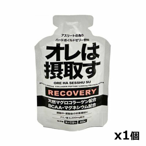 ダイトー水産 オレは摂取す 補給ジェル リカバリー 40g x1個 ゆず味 天然マグロコラーゲン BCAA・マグネシウム配合 スポーツ飲料 ゼリー飲料 リカバリー ランナー 401200