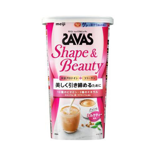 ザバス(SAVAS)シェイプ＆ビューティ ミルクティー風味 231g プロテイン トレーニング 2633055