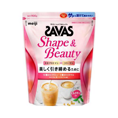 ザバス(SAVAS)シェイプ＆ビューティ ミルクティー風味 900g プロテイン トレーニング ボディーケア サ..