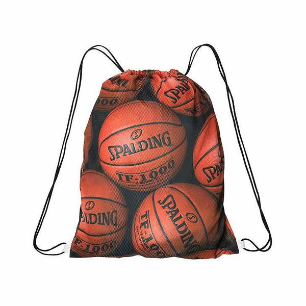 【ゆうパケット配送対象】SPALDING(スポルディング) バスケットボール リュック バックパック ケース ナップサック ブラウンボール[SAK001BRB](ポスト投函 追跡ありメール便)