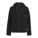 adidas アディダス レディース W MH ボアフルジップジャケット ブラック パーカー ジップアップ ボア 着脱簡単 冬 秋 VX050