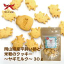【ゆうパケット配送対象】OCファーム 岡山県産平飼い卵と米粉のクッキー ~ヤギミルク~ 30g(犬向け おやつクッキー・ビスケット)(ポスト投函 追跡ありメール便)