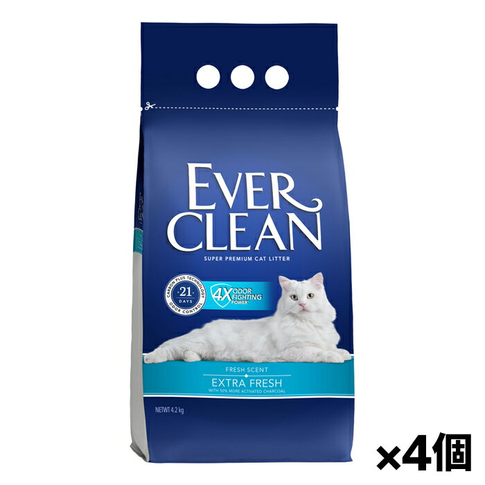 エバークリーン 芳香タイプ 4.2L x4個(猫用 ベントナイト 鉱物 猫砂)