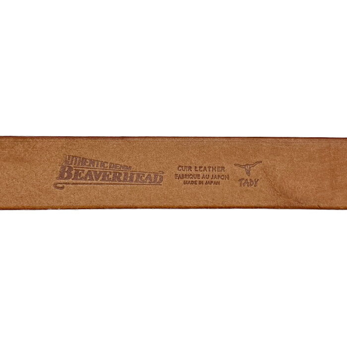 *送料無料*【在庫限り!大特価】BEAVERHEAD(ビーバーヘッド) サーモンベルト 本革ベルト キャメル サイズ:36 ぽっきり価格【返品・交換不可】(メンズ ユニセックス 革 レザー アメカジ カジュアル ギフト)