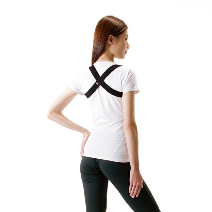 【ゆうパケット配送！送料無料】 Dr.PRO 簡単装着 薄型姿勢ベルト(ポスト投函 追跡ありメール便)(猫背 姿勢 背筋 固定 サポーター 肩甲骨 背中)