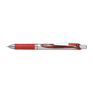 【ゆうパケット配送対象】エナージェル BLN75Z-B 1本 シルバー軸（0．5mm） インク色：赤 （水性ボールペン）(ポスト投函 追跡ありメール便)