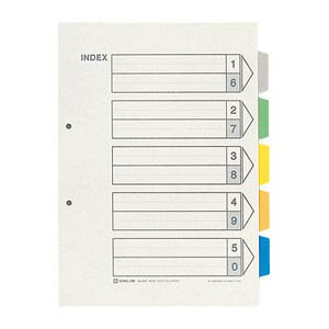 カラーインデックス [907] 10組 5色5山（2穴）