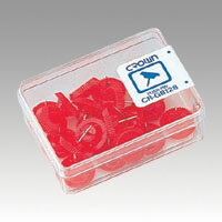 画鋲 [CR-GB128-R] 20本 カラー画鋲 本体色：赤 (画びょう 押しピン)