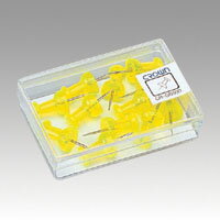 画鋲 [CR-GB108-Y] 16本 ダルマ画鋲 本体色：黄 (画びょう 押しピン)