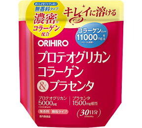 【アウトレット・賞味期限4ヶ月以上】オリヒロ「プロテオグリカンコラーゲン＆プラセンタ」180g【訳あり・期限間近】