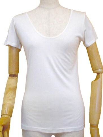 金伴繊維 シルク Uネック Tシャツ 半袖 レディース 絹100% 女性用 婦人