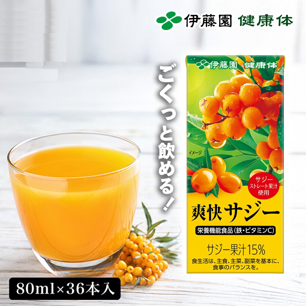 \ブラックフライデー限定!対象商品最大40%OFF!/【伊藤園 健康体 公式通販】爽快サジー 紙80ml そのまま 鉄 ビタミンC はちみつ【レビューキャンペー...