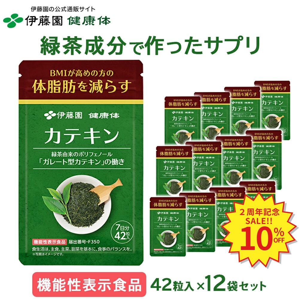 カテキン サプリメント (1袋7日分 42粒×12袋)  BMI高めの方に サプリ 健康 体脂肪