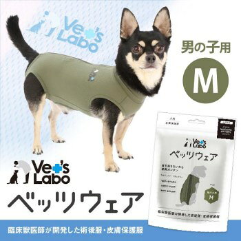 ◇Vets Labo ベッツラボ 犬用 ベッツウェア 男の子用 カーキ M 1枚