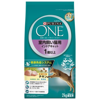 Rakuten - ◇ネスレ ピュリナワンキャット 室内飼い猫用 インドアキャット 1歳以上 チキン 2kg
