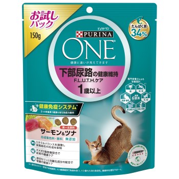 Rakuten - ◇ネスレ ピュリナワンキャット 下部尿路の健康維持 F.L.U.T.H.ケア 1歳以上 サーモン＆ツナ 150g